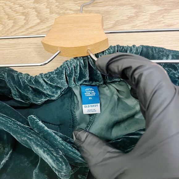 Old Navy Women's High Waisted Taylor Trousers Velvet Green Size XL - Picture 6 of 10